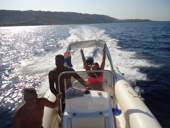 sunset snorkeling trip with a speed boat in Hurghada